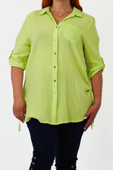 Блуза-рубашка классического кроя из мягкой ткани со спортивными элементами цена и информация | Женские блузки, рубашки | pigu.lt