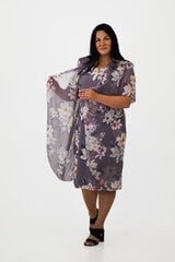 Платье с цветочным узором с накидкой из шифона спереди цена и информация | Платья | pigu.lt