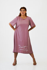 Платье свободного кроя с принтом с имитацией застёжки на спине цена и информация | Платья | pigu.lt