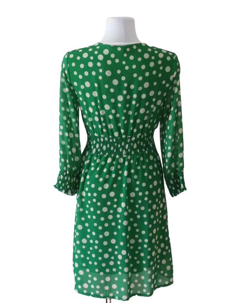 Moteriška suknelė žalia su taškeliais, 9069-2 kaina ir informacija | Suknelės | pigu.lt