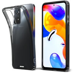 Противоударный чехол Moozy Xframe для Xiaomi Redmi Note 11, Xiaomi Redmi Note 11S – Двухцветный прозрачный гибридный чехол с черным амортизирующим ободком из ТПУ цена и информация | Чехлы для телефонов | pigu.lt