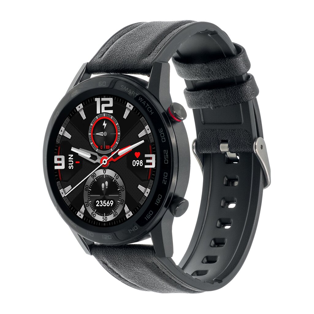 WDT95 Black Leather kaina ir informacija | Išmanieji laikrodžiai (smartwatch) | pigu.lt