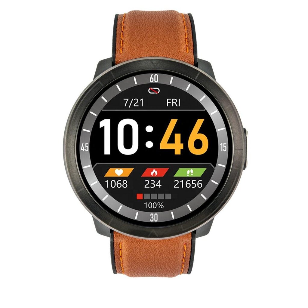 Watchmark Kardio WM18 Brown Leather kaina ir informacija | Išmanieji laikrodžiai (smartwatch) | pigu.lt
