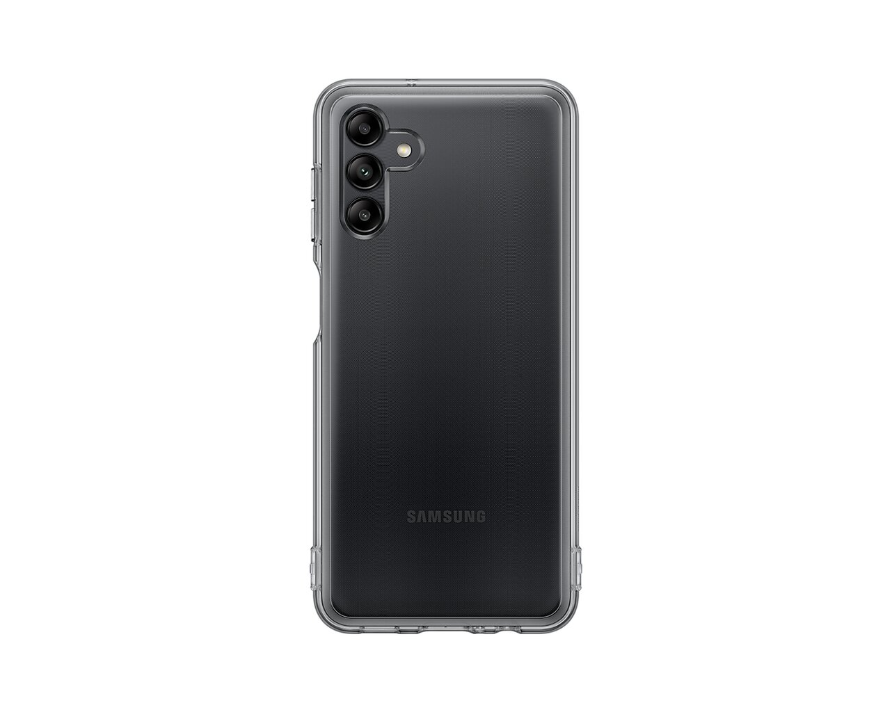 "Samsung" minkštas permatomas dangtelis "Galaxy A04s", juodas EF-QA047TBE kaina ir informacija | Telefono dėklai | pigu.lt