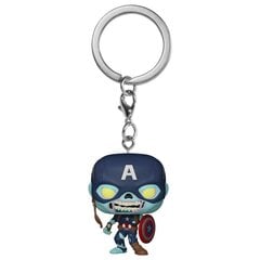 Funko POP! Keychain: Marvel: What If Zombie Captain America kaina ir informacija | Žaidėjų atributika | pigu.lt