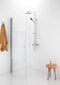 Pusapvalė dušo sienelė IDO Showerama 10-41 700, dalinai matinis stiklas цена и информация | Dušo durys ir sienelės | pigu.lt