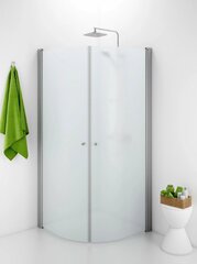 Полукруглая душевая кабина IDO Showerama 10-4 70X70, матовое стекло цена и информация | Душевые кабины | pigu.lt