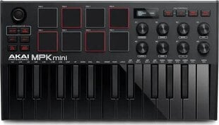 AKAI MPK Mini MK3 Клавиатура управления Пэд-контроллер MIDI USB Черный цена и информация | Клавишные музыкальные инструменты | pigu.lt