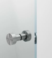 Pusapvalė dušo kabina IDO Showerama 10-4 80X80, dalinai matinis stiklas kaina ir informacija | Dušo kabinos | pigu.lt
