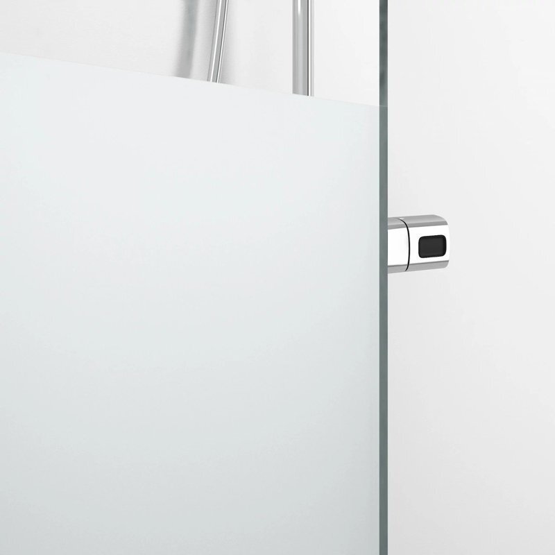 Pusapvalė dušo kabina IDO Showerama 10-4 80X80, dalinai matinis stiklas цена и информация | Dušo kabinos | pigu.lt