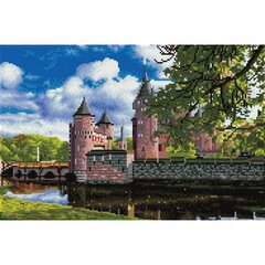 Алмазная мозаика Средневековый замок Де Хаар Голландия, 34.5 x 52 цена и информация | Алмазная мозаика | pigu.lt