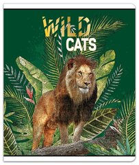 Тетрадь (широкая) A5, 48 л, 80 г, в клеточку, Wild Cats цена и информация | Kanceliarinės prekės | pigu.lt