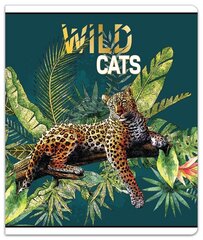 Тетрадь (широкая) A5, 48 л, 80 г, в клеточку, Wild Cats цена и информация | Kanceliarinės prekės | pigu.lt