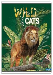 Sąsiuvinis A5, 52lap, 80g, languotas, Wild Cats kaina ir informacija | Sąsiuviniai ir popieriaus prekės | pigu.lt