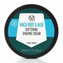 Skutimosi kremas The Body Shop Macaroot & Aloe Softening Shaving Cream, 200 ml цена и информация | Косметика и средства для бритья | pigu.lt