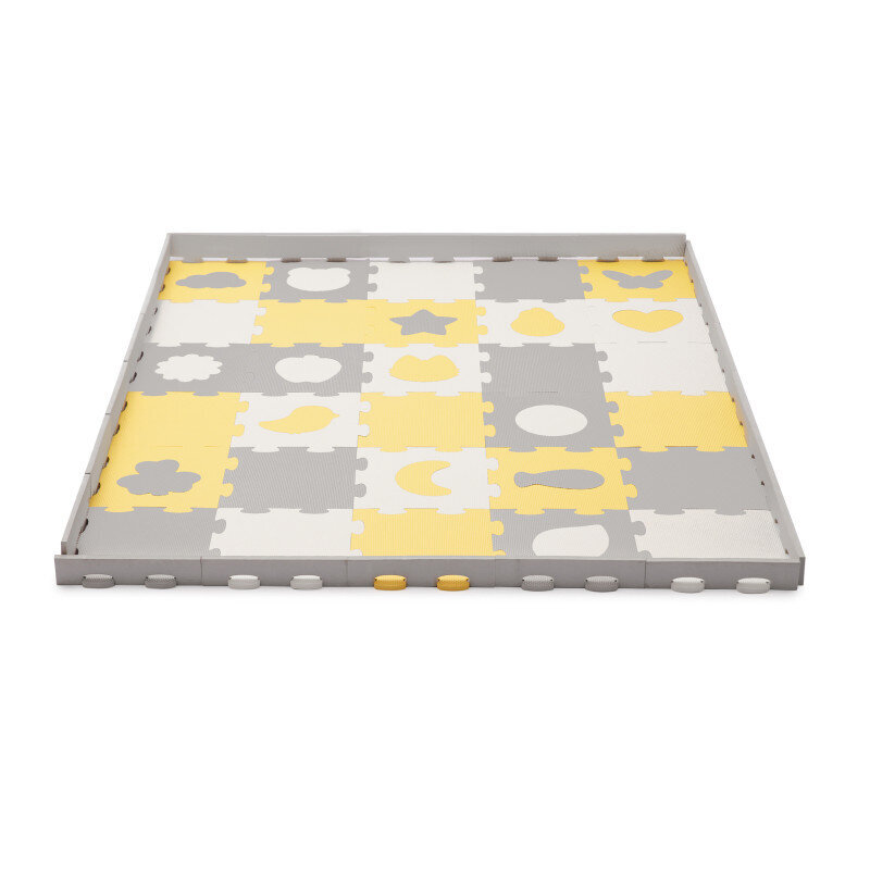 Dėlionė-kilimėlis Kinderkraft Luno 3D, 30 dalių, geltona kaina ir informacija | Lavinimo kilimėliai | pigu.lt