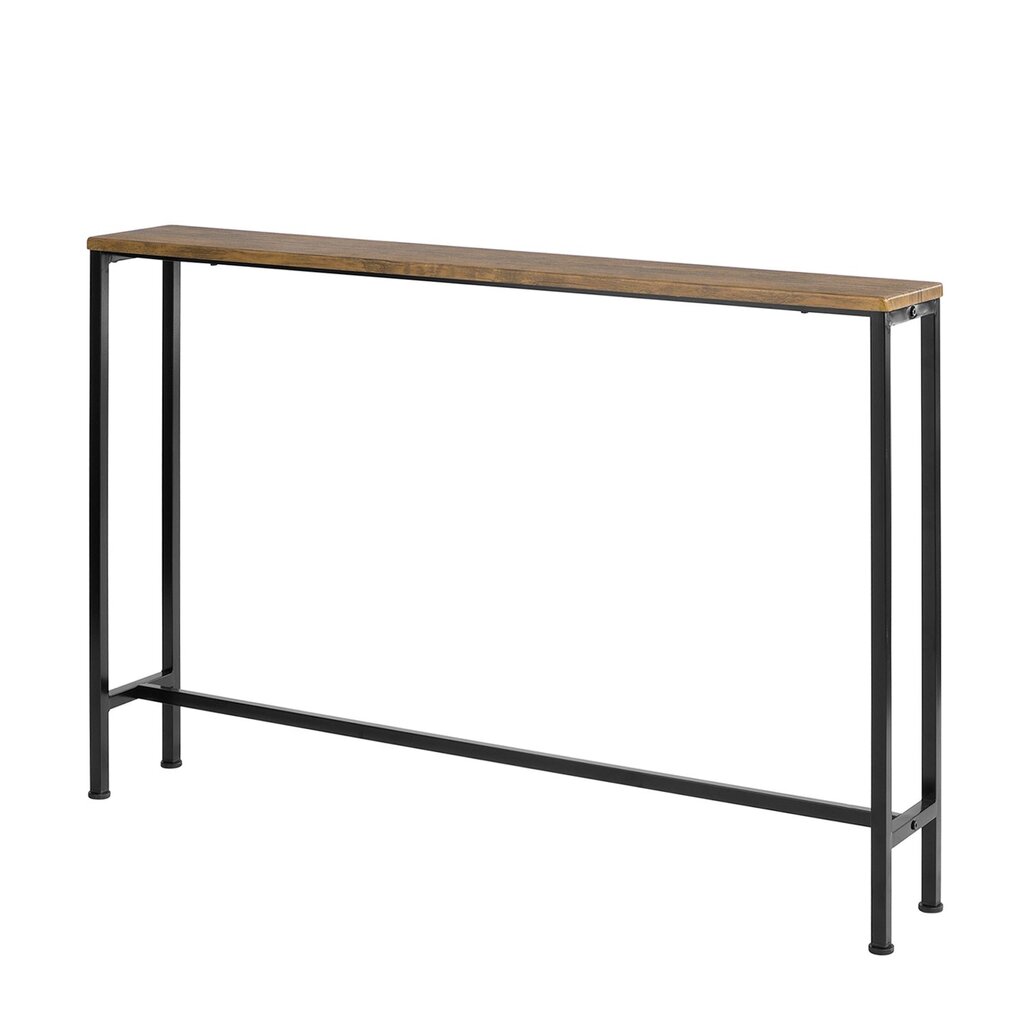 Konsolinis staliukas, rudas/juodas, 120 x 80 x 20 cm kaina ir informacija | Stalai-konsolės | pigu.lt