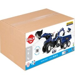 Minamas traktorius su kastuvu ir priekaba, mėlynas kaina ir informacija | Žaislai berniukams | pigu.lt