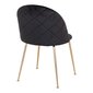 2-jų kėdžių komplektas House Nordic Geneve, juodas/auksinis kaina ir informacija | Virtuvės ir valgomojo kėdės | pigu.lt