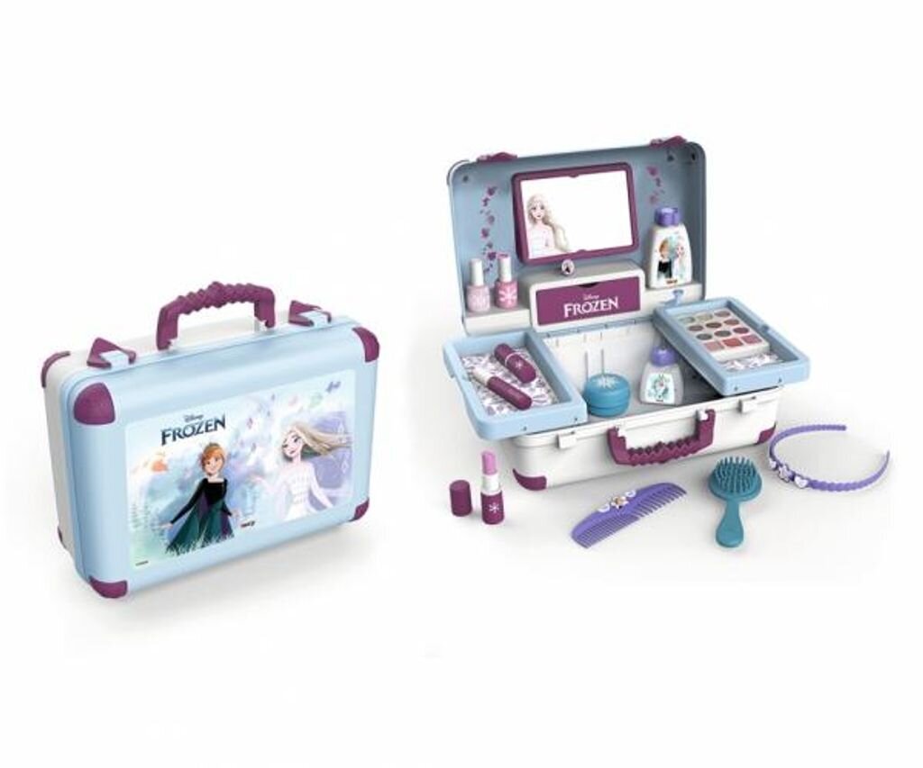 Grožio salono rinkinys grožio lagaminas Smoby Frozen Disney, 13 priedų kaina ir informacija | Žaislai mergaitėms | pigu.lt