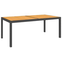 Stalas 150x90x75cm, rudas/juodas kaina ir informacija | Lauko stalai, staliukai | pigu.lt