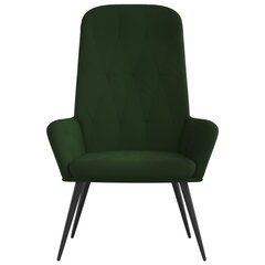 Poilsio kėdė, tamsiai žalia, aksomas kaina ir informacija | Svetainės foteliai | pigu.lt