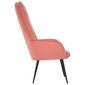 Poilsio kėdė, rožinės spalvos, aksomas kaina ir informacija | Svetainės foteliai | pigu.lt