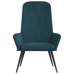 Poilsio kėdė, mėlyna, aksomas kaina ir informacija | Svetainės foteliai | pigu.lt