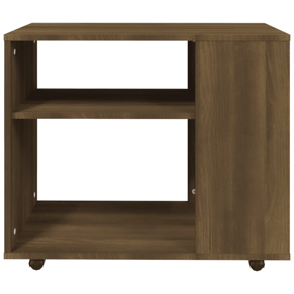Šoninis staliukas, rudas ąžuolo, 70x35x55cm, apdirbta mediena kaina ir informacija | Kavos staliukai | pigu.lt