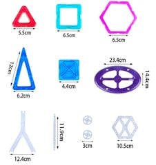 Magiški magnetiniai magnetiniai blokai 71 vnt kaina ir informacija | Žaislai berniukams | pigu.lt