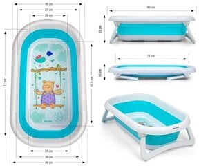 Складная детская ванночка Milly Mally Aqua Blue цена и информация | Товары для купания | pigu.lt