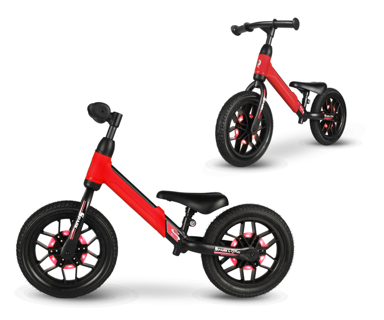Balansinis dviratis Qplay Spark, raudonas kaina ir informacija | Balansiniai dviratukai | pigu.lt