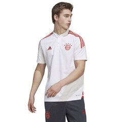 Vyriški marškinėliai Adidas FC Bayern Training Polo M HB0614, balti цена и информация | Мужская спортивная одежда | pigu.lt