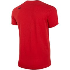 Мужская футболка 4F красная  H4Z22 TSM352 62S цена и информация | Мужские футболки | pigu.lt