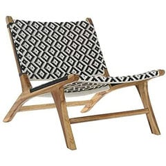 Fotelis DKD Home Decor, Tikmedis/PVC, (65 x 80 x 68 cm), natūrali/balta/juoda kaina ir informacija | Svetainės foteliai | pigu.lt