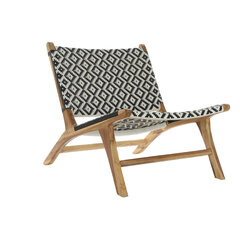 Fotelis DKD Home Decor, Tikmedis/PVC, (65 x 80 x 68 cm), natūrali/balta/juoda kaina ir informacija | Svetainės foteliai | pigu.lt