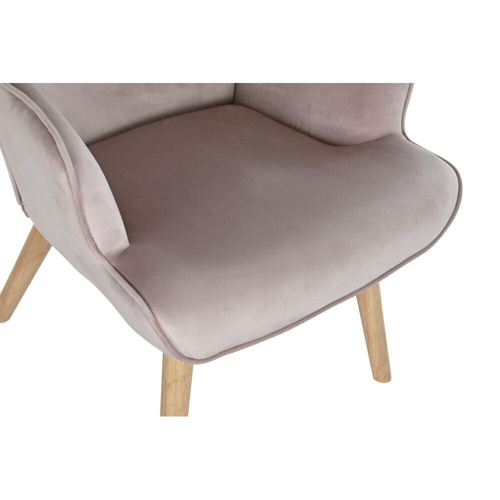 Fotelis DKD Home Decor, Medis/Poliesteris, (67 x 69 x 96 cm), rožinė spalva kaina ir informacija | Svetainės foteliai | pigu.lt