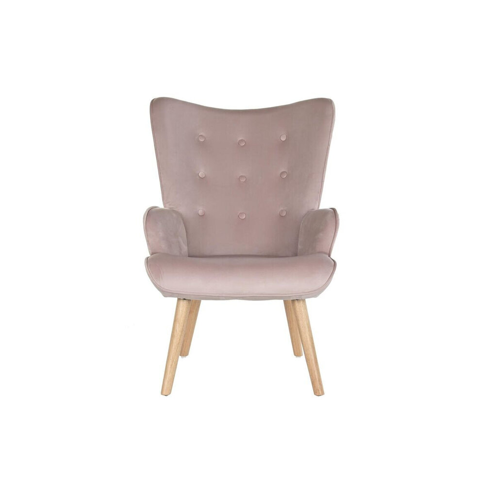 Fotelis DKD Home Decor, Medis/Poliesteris, (67 x 69 x 96 cm), rožinė spalva kaina ir informacija | Svetainės foteliai | pigu.lt