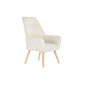 Fotelis DKD Home Decor, Medis/Poliesteris, (65 x 75 x 96 cm), natūrali/kreminė spalva kaina ir informacija | Svetainės foteliai | pigu.lt