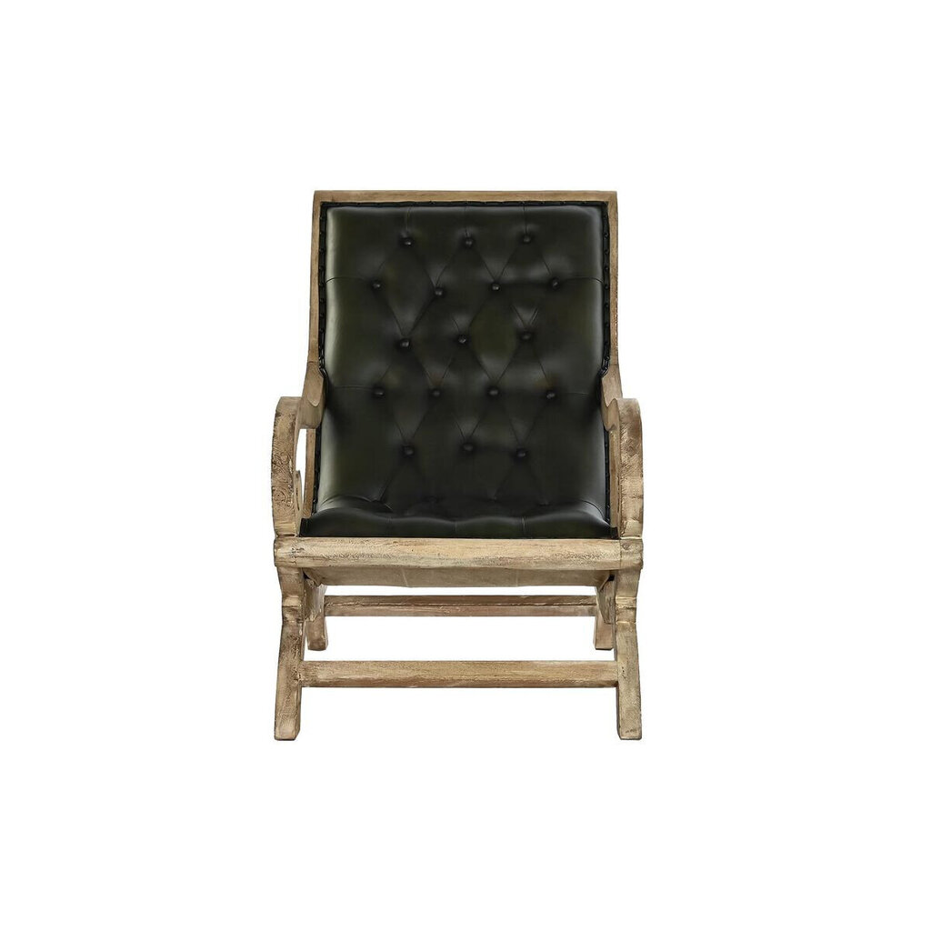 Fotelis DKD Home Decor, Oda/Mango mediena, (65 x 98 x 94 cm), žalia kaina ir informacija | Svetainės foteliai | pigu.lt