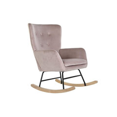 Siūbuojanti kėdė DKD Home Decor Natūralus Juoda Rožinė Metalinis Poliesteris (66 x 80 x 90 cm) kaina ir informacija | Svetainės foteliai | pigu.lt