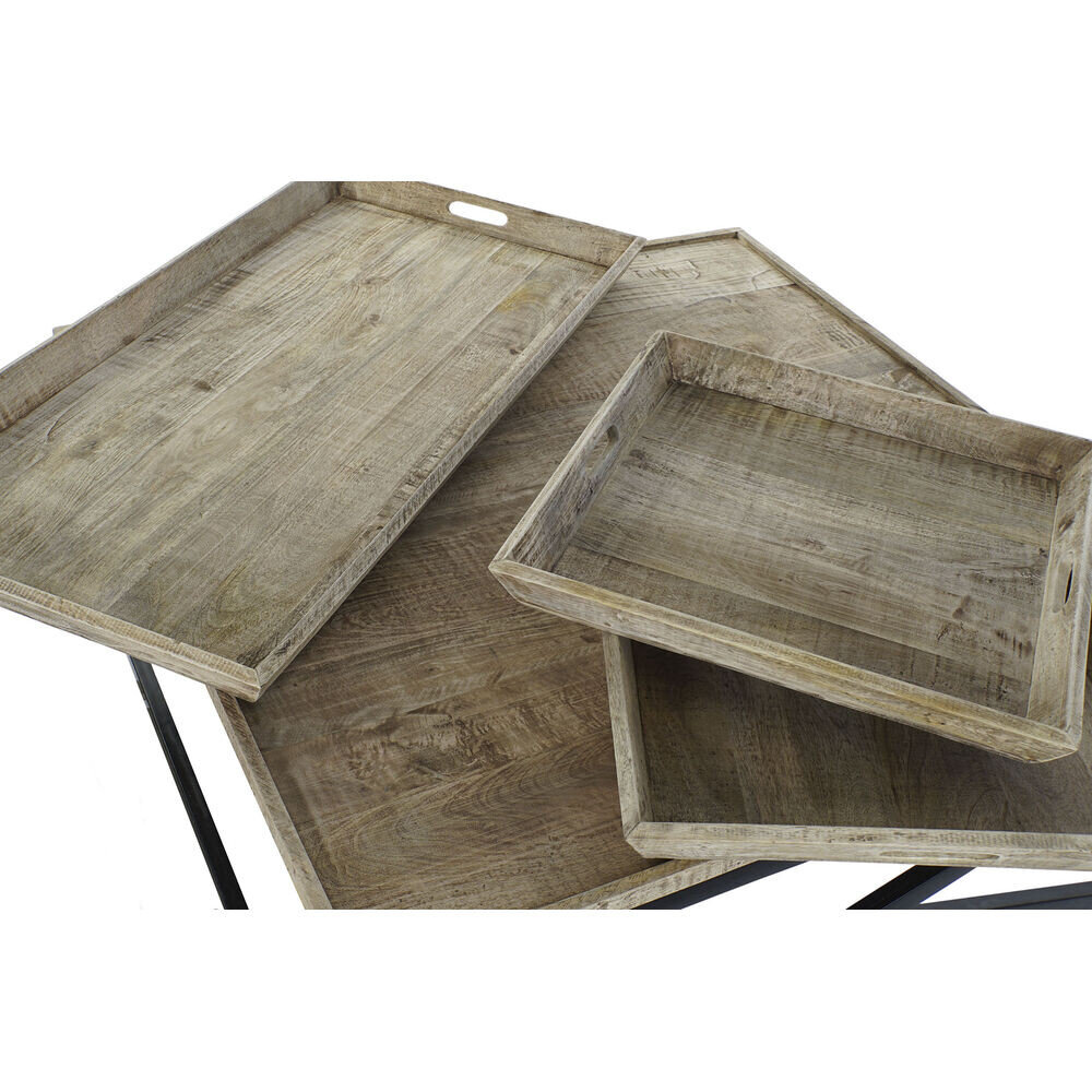 Centrinis stalas DKD Home Decor Metalinis Medžio (120 x 120 x 55 cm) kaina ir informacija | Kavos staliukai | pigu.lt
