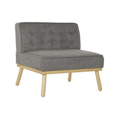 Fotelis DKD Home Decor, Medis/Linas, (80 x 66 x 72 cm), ruda/tamsiai pilka kaina ir informacija | Svetainės foteliai | pigu.lt