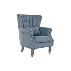 Fotelis DKD Home Decor, Kaučiukmedžio mediena, (74 x 75 x 87 cm), celeste spalva kaina ir informacija | Svetainės foteliai | pigu.lt