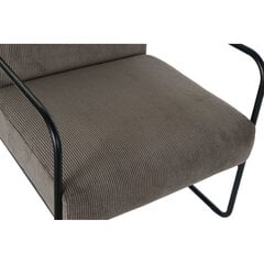 Кресло DKD Home Decor, полиэстер, 64x74x79 см, черный/коричневый цена и информация | Кресла в гостиную | pigu.lt