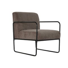 Кресло DKD Home Decor, полиэстер, 64x74x79 см, черный/коричневый цена и информация | Кресла в гостиную | pigu.lt
