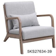 Fotelis DKD Home Decor, Medis/Poliesteris, (66 x 66 x 94 cm), natūrali/šviesiai pilka kaina ir informacija | Svetainės foteliai | pigu.lt