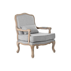 Fotelis DKD Home Decor, Medis/Poliesteris, (66 x 66 x 94 cm), natūrali/šviesiai pilka цена и информация | Кресла в гостиную | pigu.lt
