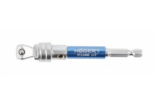 Hogert antgalių adapteris 100mm 1/2 su 1/4 galu - HT1S446 kaina ir informacija | Mechaniniai įrankiai | pigu.lt