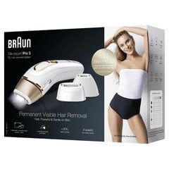 Депилятор BRAUN Silk-expert Pro 5 PL5243 IPL Система удаления волос IPL Белый, Золотой цена и информация | Эпиляторы | pigu.lt